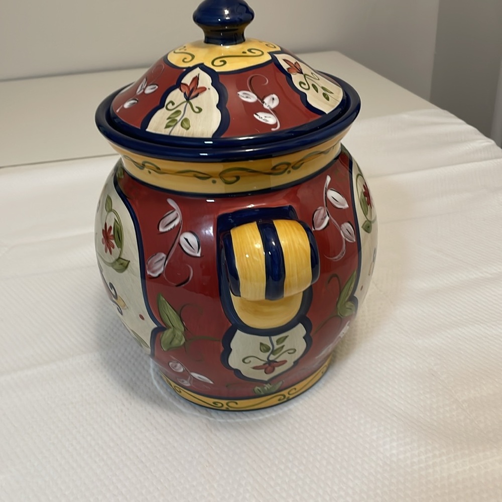 Vintage Pier 1 Vallarta Cookie Jar with lid. - Picture 2 of 9